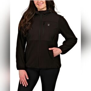 Spyder Black Polar Fleece Jacket Size XS